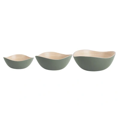 Afbeelding van Present Time Schaal Bowl Set Puro Organic Groen Ø28cm Modern Kerst Cadeau cadeautjes vrouw man voor haar hem Kerstcadeau Kado