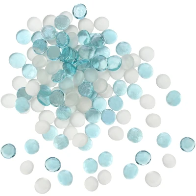 Afbeelding van Belle Vous Geassorteerde Glazen Steentjes (95 105 Stuks / 500g) 20 mm Plat Stenen Edelsteentjes Decoratieve Voor Huwelijk/Feest Tafel, Kopstuk Vaas Vuller en Aquarium Decoratie