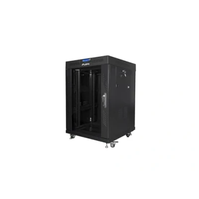Afbeelding van Lanberg FF01 6615 12BL rack 15U Vrijstaande rek Zwart