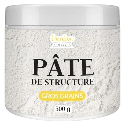 Afbeelding van Creative Deco Grofkorrelige Structuurpasta 500 g Witte Fijne Pasta Voor Kunstprojecten Acrylverf Eenvoudig te Gebruiken met een Spatel het Creëren van 3D effecten, Structuren, Texturen