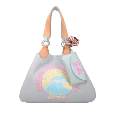 Afbeelding van Fritzi aus Preußen Schoudertas Izzy Medium Big Wave Limited Barbie Shoulder Bag Light Blue Lichtblauw