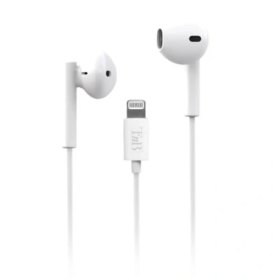 Image de T&#039;nB CURV Écouteurs avec micro intra auriculaire filaire Lightning blanc