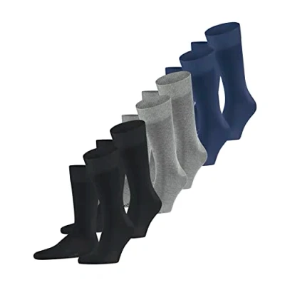 Image de FALKE Happy 6 Pack M SO coton unies lot de paires, Chaussettes Homme, Multicolore (Sortiment 0020), 47 50