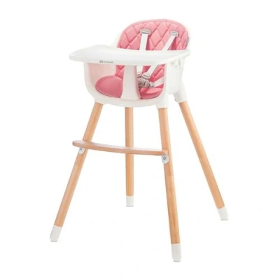 Image de Kinderkraft Chaise Haute Bébé SIENNA 2 en 1 Plateau amovible Rose