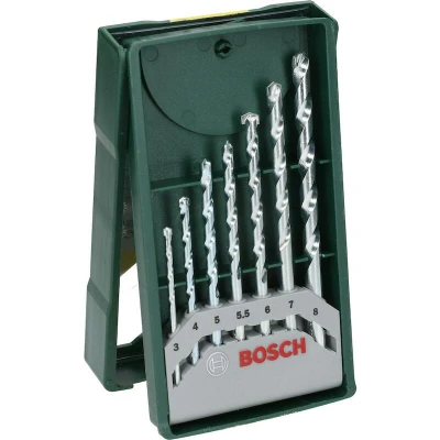 Afbeelding van Bosch Accessories Promoline 2607019581 Steen spiraalboorset 7 delig 3 mm, 4 5 5.5 6 8 mm Cilinderschacht 1 set(s)