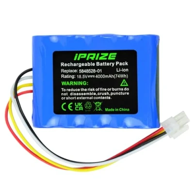 Afbeelding van iPrize Li ion reservebatterij 18,5 V 4000 mAh voor Gardena Sileno R100Li, R130Li, R160Li, Husqvarna Automower 310, 315, 584 82 28 01, 85 01 , Maat 9 tot 58