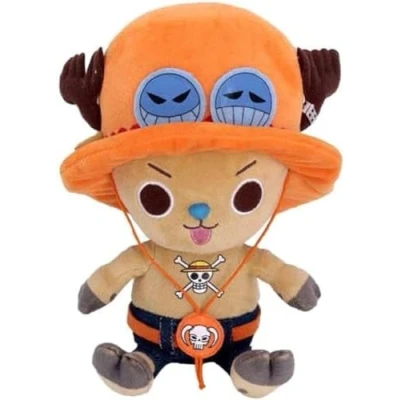 Afbeelding van SAKAMI One Piece Chopper X Ace Sleutelhanger / Figuur Pluche Toy Hanger 11cm Origineel &amp; gelicentieerd