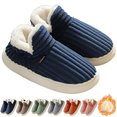 Afbeelding van Hokuto Sunmoine Wolkenpantoffels voor dames en heren, uniseks, comfortabel modieus, warm pluche, marineblauw, 42,5/43 EU, Navy Blauw