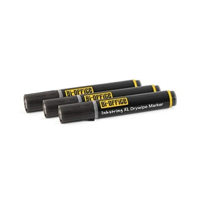 Afbeelding van Bi Office Inkstring XL Whiteboard Marker, met gelinkt, 3 mm, zwart, stuks