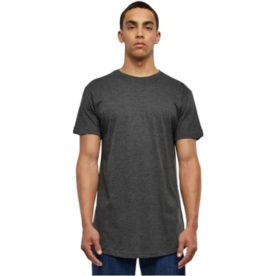 Image de Urban Classics Homme T shirt Shaped Long Tee, Gris (Charcoal 91), S