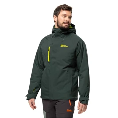 Afbeelding van Jack Wolfskin Troposphere INS Winterjas Black olive firefly, Heren, Maat: Small, firefly