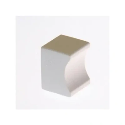 Afbeelding van meubelknop vierkant 19x19xH26mm aluminium wit