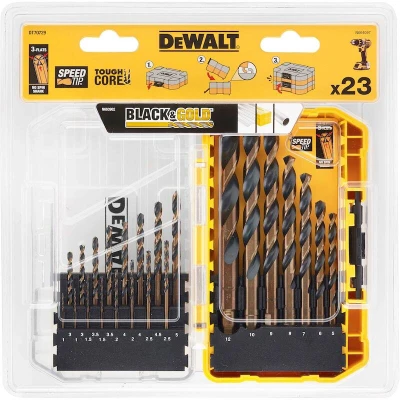 Afbeelding van DeWalt Accessoires DT70729 QZ 23 delig HSS G metaalboorset in ToughCase