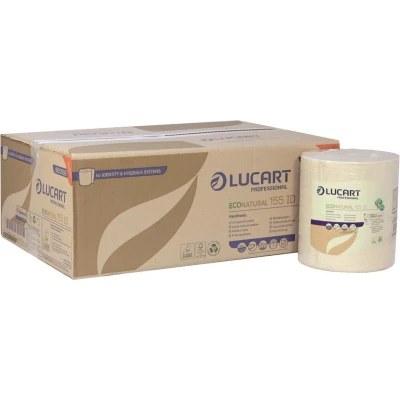 Afbeelding van Lucart Professional handdoekrol EcoNatural 155 ID, doos van 6 rollen