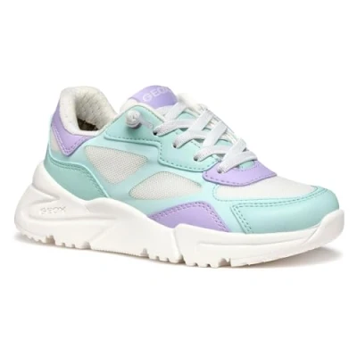 Afbeelding van Geox J Loftus Girl B Sneakers voor meisjes, Wit/Turkoois