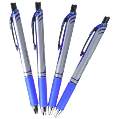 Afbeelding van Pentel Energel BL77 rollerbalpen, intrekbaar, medium punt, 0,7 mm, blauw, 4 stuks