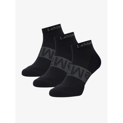 Image de Lemieux Chaussettes Trainer 3 Pack NoirVendu par Agradi