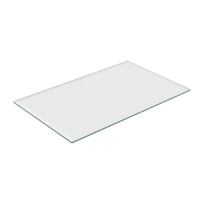 Afbeelding van Relaxdays glasplaat 8 mm gehard glas tafel &amp; kachel glazen plaat hittebestendig 100 x 62 cm