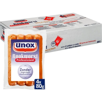 Afbeelding van Unox Rookworst 48x80g