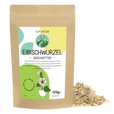 Afbeelding van Heemstwortel thee 125 g van Alpi Nature, losse marshmallow, gesneden en ongeschilde marshmallowwortel, met marshmallowwortel voor de bereiding marshmallow