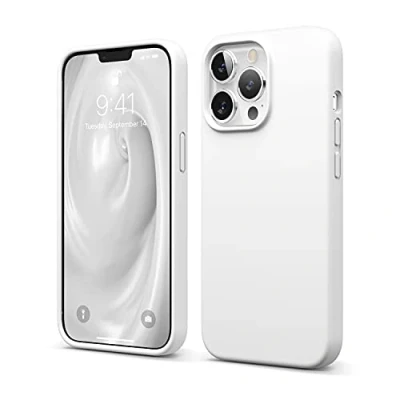 Afbeelding van elago Liquid siliconen hoes, compatibel met iPhone 13 Pro (6,1 inch), hoogwaardige siliconen, volledige bescherming, stootvaste 3 laagse telefoonhoes, schokbestendige zachte microvezelvoering