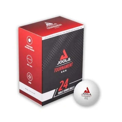 Afbeelding van JOOLA Tournament 24 stuks 3 sterren tafeltennisballen Ø 40 mm geschikt voor binnen en buiten wit
