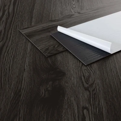 Afbeelding van ML Design PVC vloerbedekking, zelfklevende vinylbladen, 91,5 cm x 15,3 2 mm, dikte 11,5 m²/80 planken, donkergrijze eiken, houtlook, antislip, waterbestendig