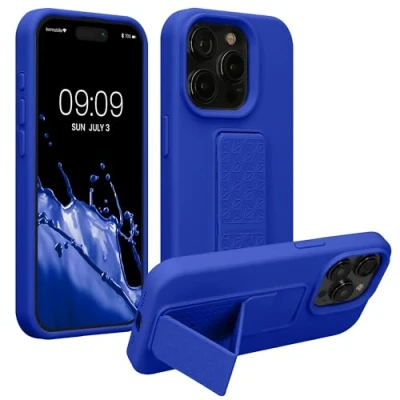 Afbeelding van kwmobile back cover voor smartphone geschikt iPhone 15 Pro 1x beschermhoesje van kunststof In Baltisch blauw
