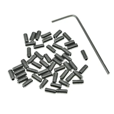 Afbeelding van KAISH 50 stuks metrische schroeven M3 x 6 voor gitaarbrug roestvrij staal Stratocaster/Telecaster