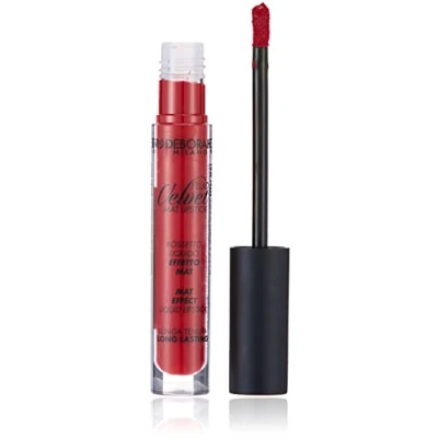 Afbeelding van Deborah Milano Fluid velvet Mat Lipstick Matte Vloeibare Lippenstift 7 Fire Red