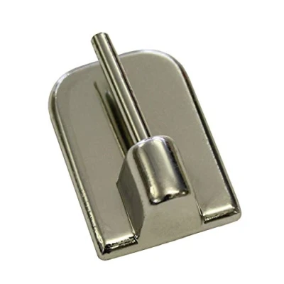 Afbeelding van Gardinia zelfklevende haken voor glasstangen hoogte 11 mm, chroom, ABS