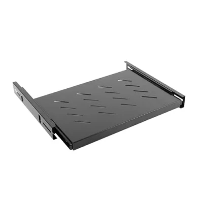 Image de Lanberg fixé tablette coulissante 19 , 1u 465x350mm, la capacité de charge maximale jusquà 18 kg noir powerwalk ak 1006 b