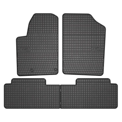 Afbeelding van FROGUM 0645 Vloermatset Rubber voor en achter 4 Zwart Op maat gemaakt CITROËN: Berlingo / First I