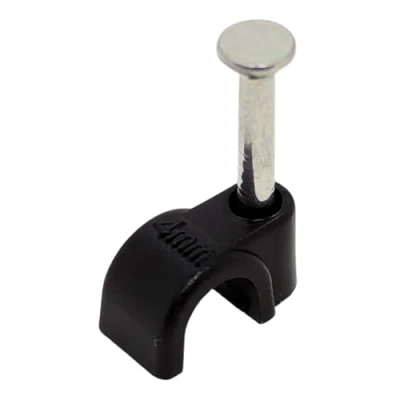 Afbeelding van Lumonic 100 x slangklem 4 mm voor zwarte kabel, met 14 spijker, bijvoorbeeld bevestiging aan de muur, verschillende kabelbinders