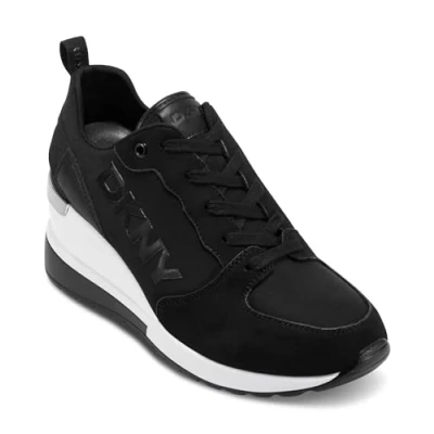 Afbeelding van DKNY CAIT Sneakers laag, Dames, Maat: 38.5, Black Imitatieleer/ textiel
