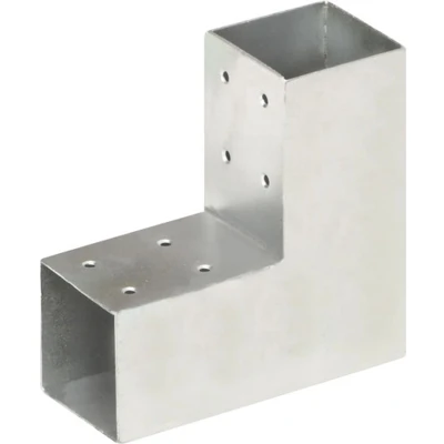 Afbeelding van vidaXL Paalverbinding L vorm 71x71 mm gegalvaniseerd metaal