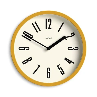 Afbeelding van Jones Clocks ® Whirlpool wandklok kleine ronde klok retro kantoor keuken woonkamer (JFOX172MY)