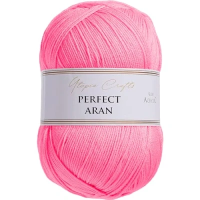 Afbeelding van Utopia Crafts Aran brei en haakgaren, 400 g (roze sorbet)
