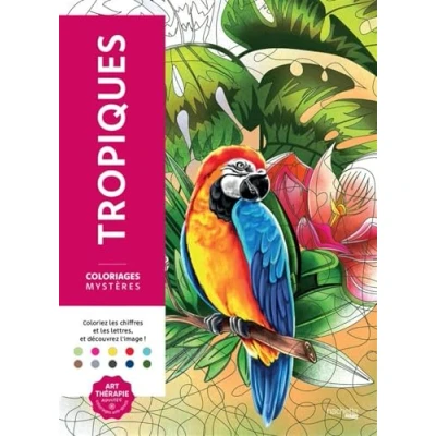 Afbeelding van Coloriages mystères Tropiques Kleurboek voor volwassenen