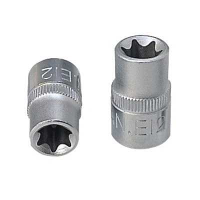 Afbeelding van KS TOOLS 911.4344 Steeksleutelelement DIN3120, ISO1174 E18 Chroom vanadium staal E profiel, Buiten Torx gekarteld