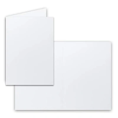 Afbeelding van 25 vouwkaarten B6 wit (zuiver wit) dubbele kaarten blanco 12 x 17 cm zeer vormvast printerbestendig serie: FarbenFroh