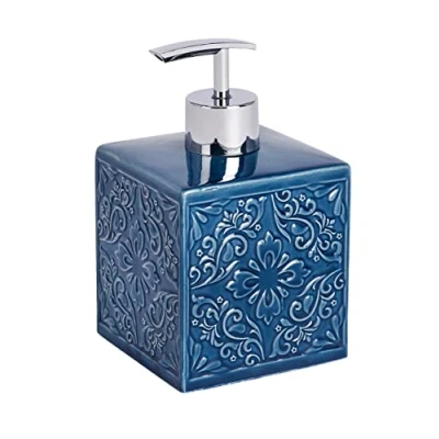 Afbeelding van WENKO zeepdispenser Cordoba donkerblauw keramiek vloeibare Inhoud: 0,5 l, keramiek, 8,5 x 13 cm, blauw