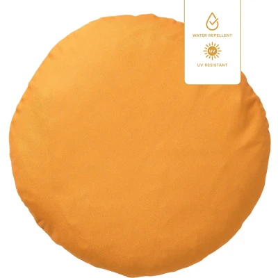 Afbeelding van Dutch Decor SOL Sierkussen rond outdoor 40 cm Golden Glow waterafstotend en uv bestendig geel