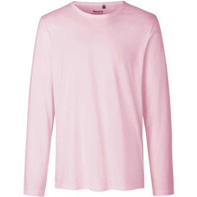 Afbeelding van Men&#039;s Long Sleeve T Shirt met ronde hals Light Pink S