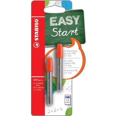 Afbeelding van STABILO EASYergo potloodstift, 1,4 mm, blister van 2 kokers 6 mines potloodstiften