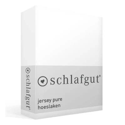 Image de Schlafgut jersey Pure drap housse Grande taille (180/200x200/220 cm) Blanc