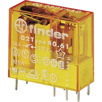 Afbeelding van Finder 40.61.8.230.4300 Printrelais 230 V/AC 16 A 1x NO 1 stuk(s)