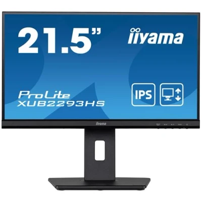 Image de iiyama ProLite XUB2293HS B3 Écran LED 21.5&quot; 1920 x 1080 Full HD (1080p) @ 75 Hz IPS 250 cd/m² 1000:1 3 ms HDMI, VGA, DisplayPort haut parleurs noir, mat