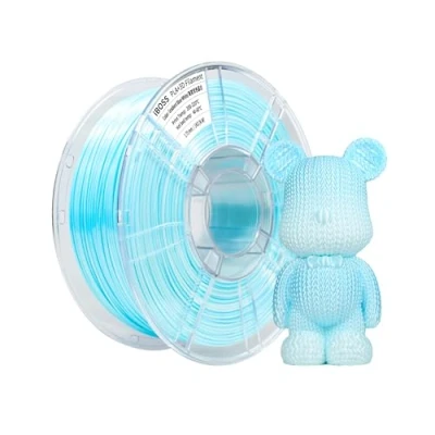 Afbeelding van iBOSS PLA Plus (PLA+) filament voor 3D printers, 1,75 +/ 0,02 mm, 1 kg spoel, Pro filament, tweekleurig compatibel met de meeste FDM printers (kleurverloop blauw wit)