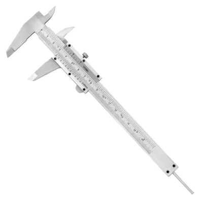 Afbeelding van QWORK® Zeer nauwkeurige schuifmaat 6&quot;/150 mm, tolerantie 0,05 mm/1/128 inch met borgschroef